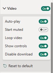 Power BI Video visual with playback controls