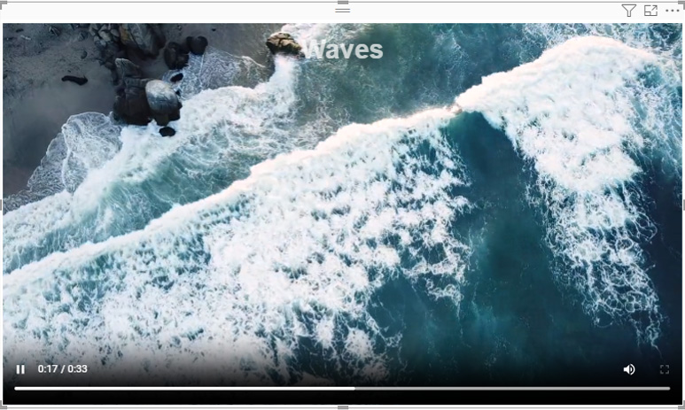 Power BI Video visual embedded in a dashboard
